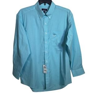 Club Room Men's Regular Fit Mini Gingham Dress Shirt, Tidewater 17 32-33 $60